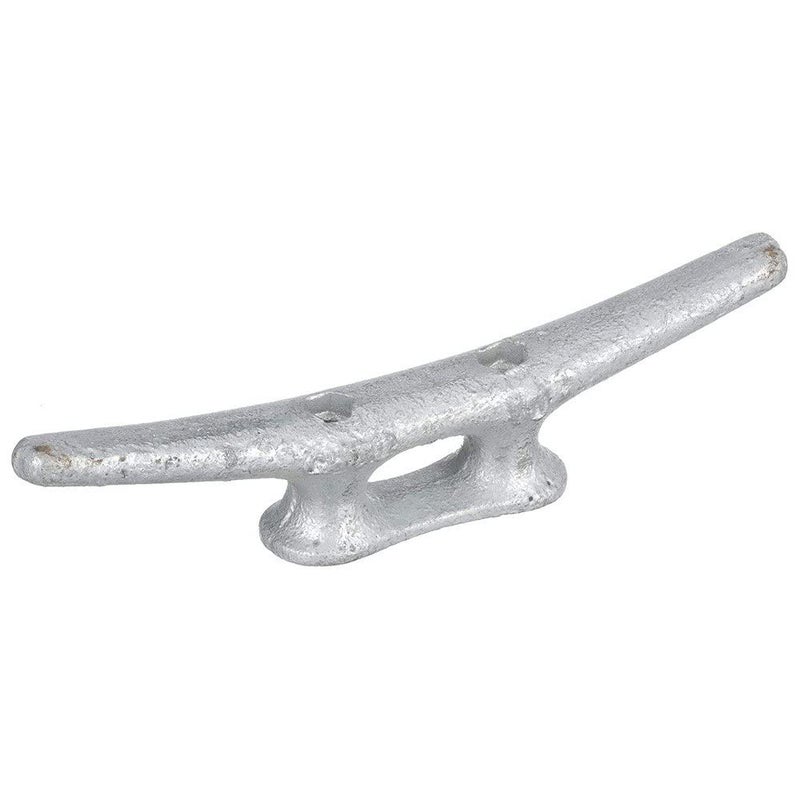 Seachoice Open Base Dock Cleat, Galvanized Gray Iron, 10 In. - Image 1